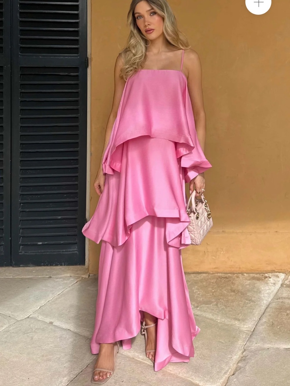 Tilly Pink Tiered Ruffle Maxi Dress - Picture 3 of 11